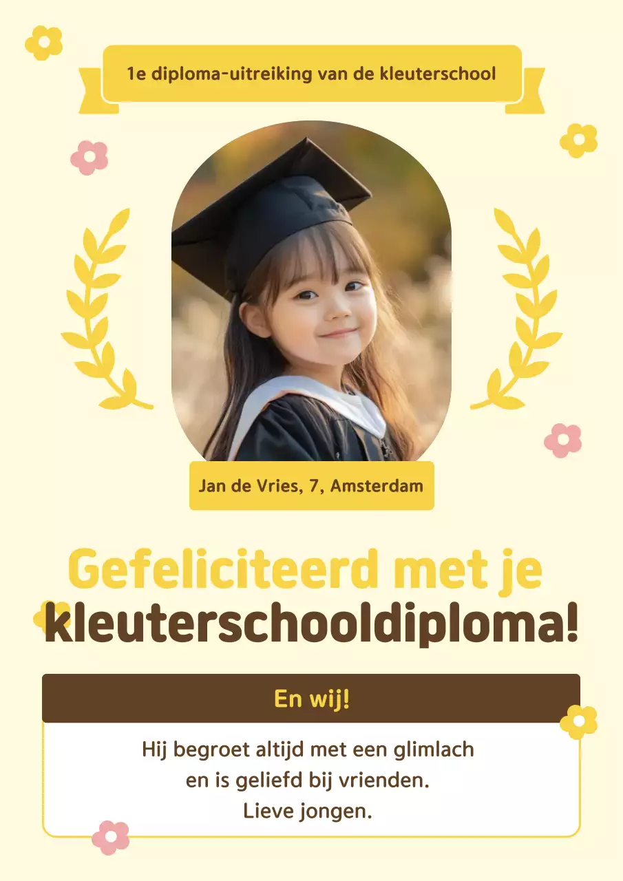 Beige Gezellig afstudeerfeest