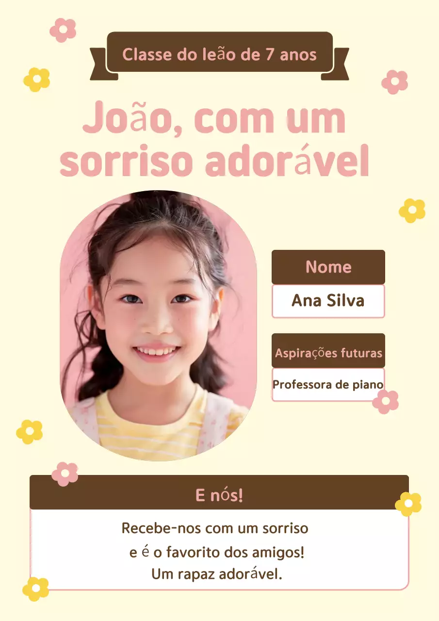 Apresentação do Jardim de Infância Bege Cosy