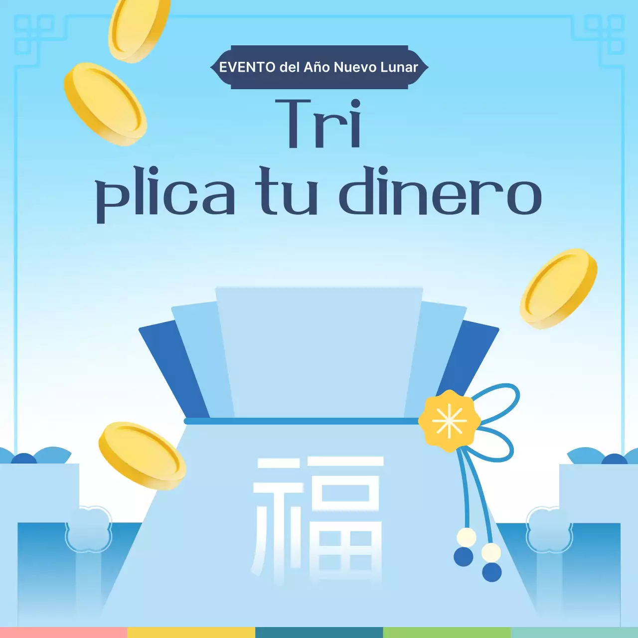 Evento azul claro del Año Nuevo Lunar coreano