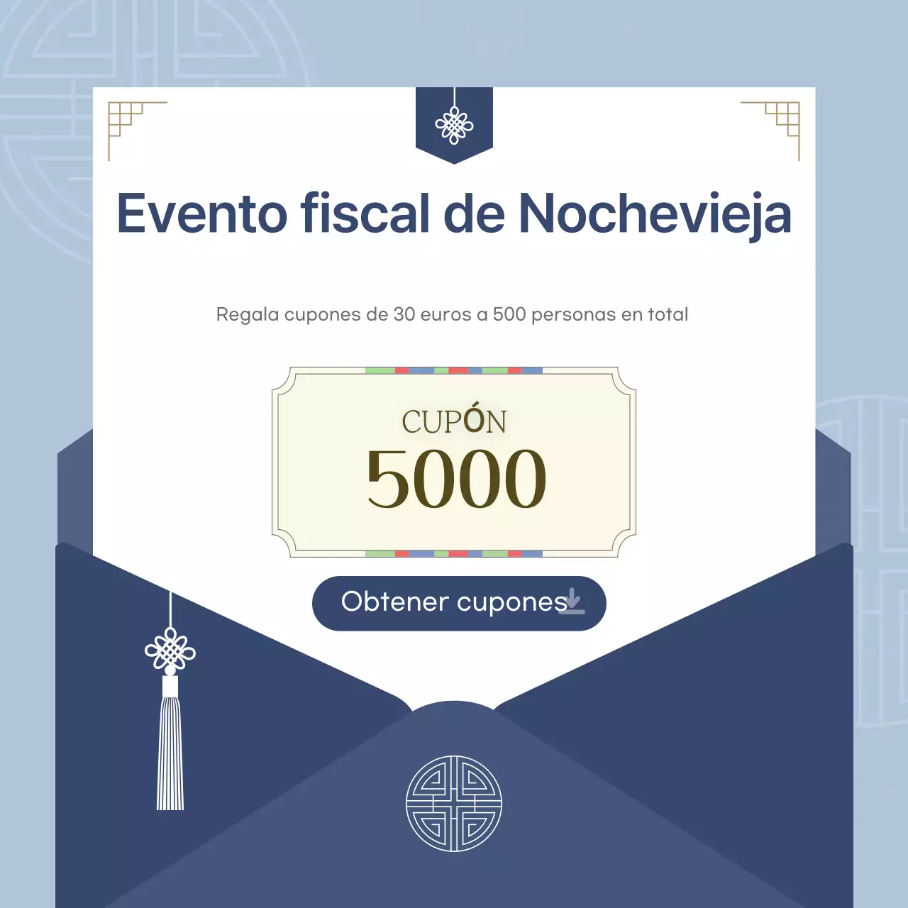 Eventos tradicionales de Año Nuevo en azul claro