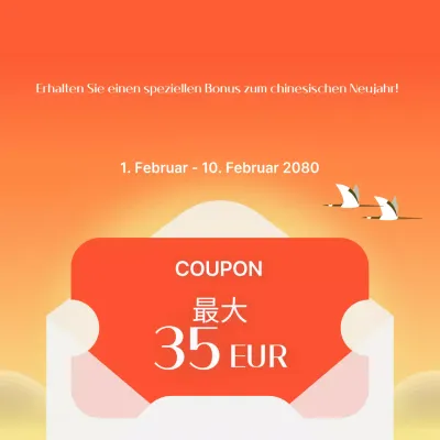 Orange Simple Mondneujahrsverkauf