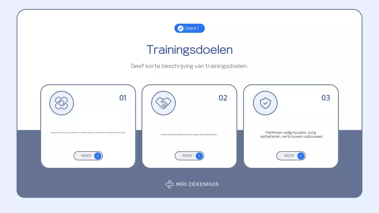 Lichtblauw schoon trainingsmateriaal