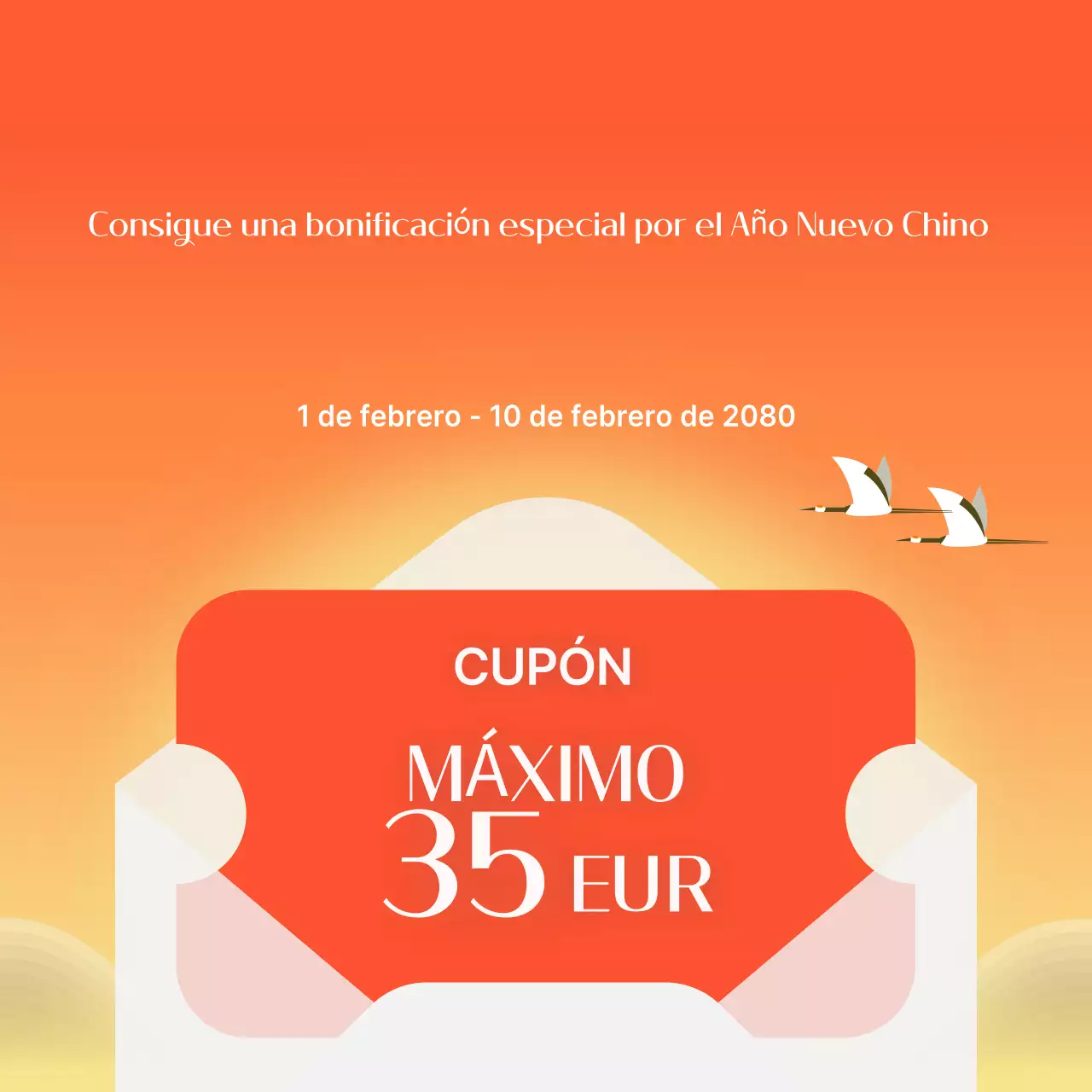 Rebajas del Año Nuevo Lunar de Orange Simple