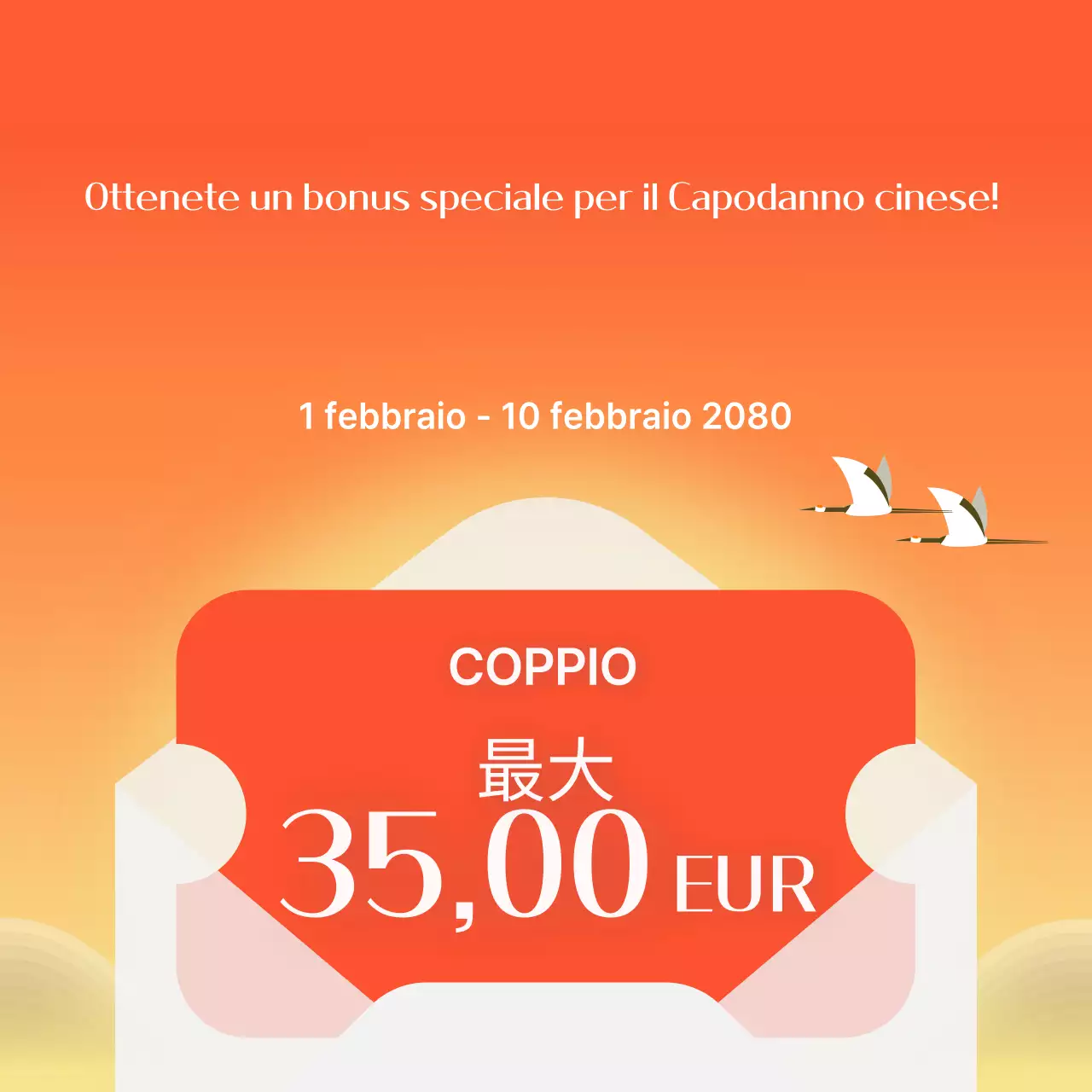 Arancione Semplice Saldi di Capodanno Lunare