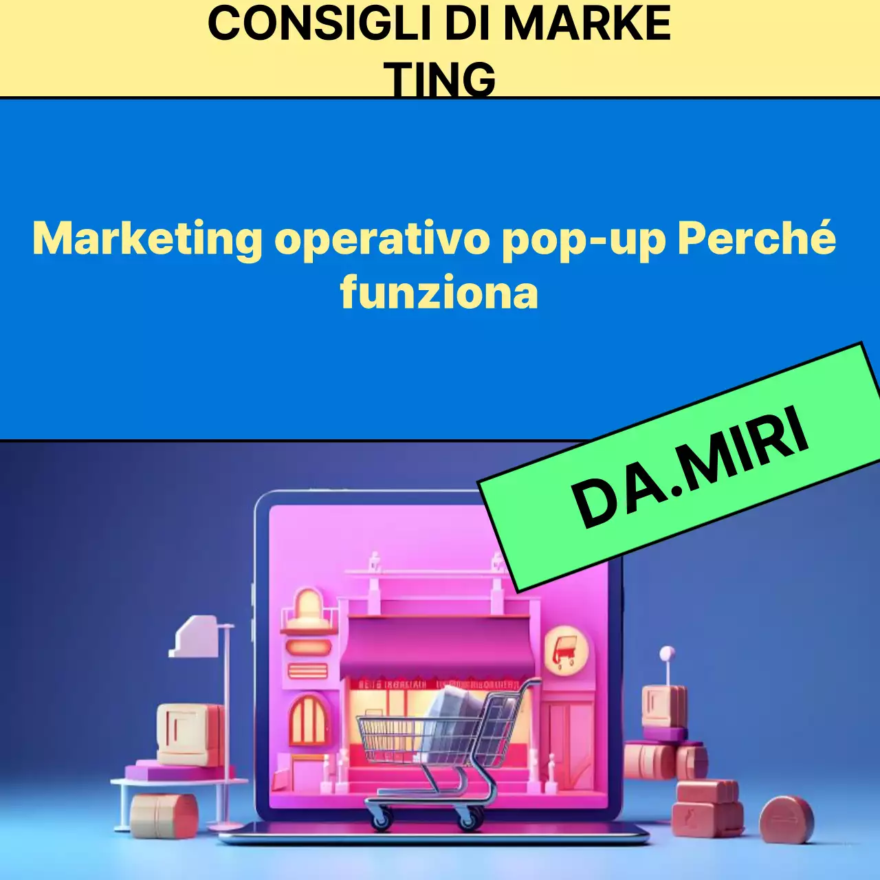 Promuovere il blu Suggerimenti di marketing moderno