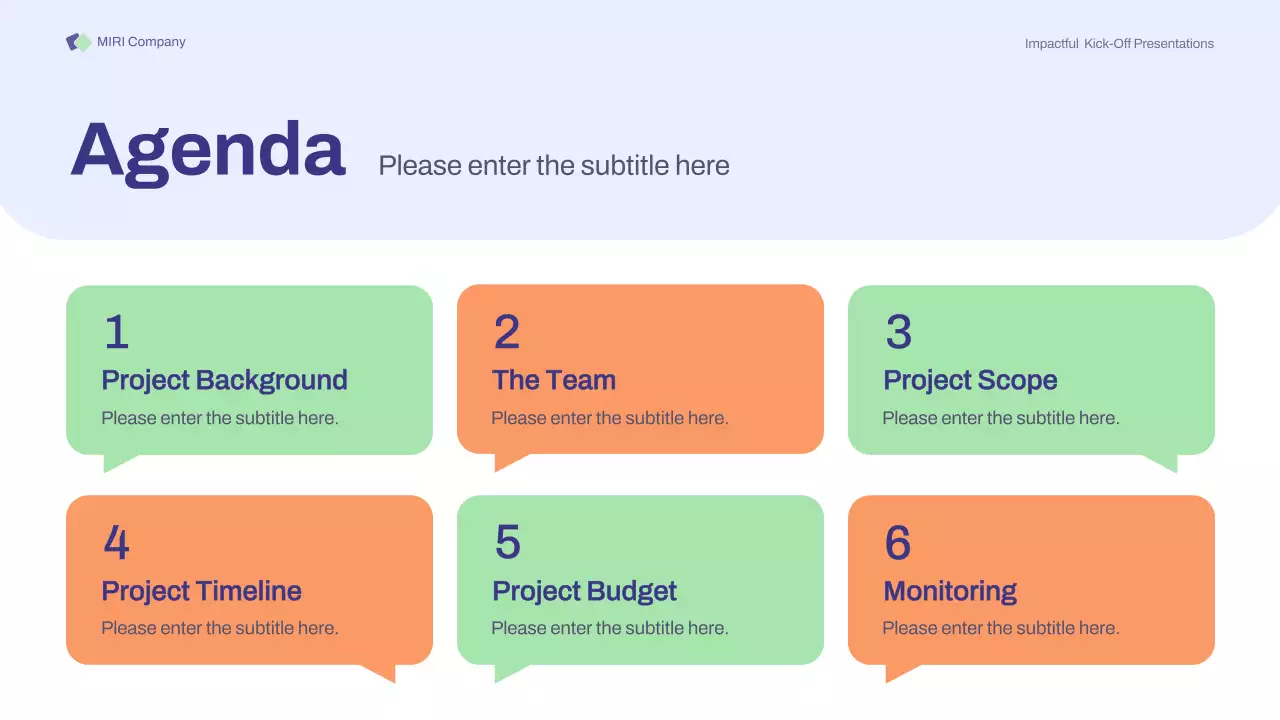 Purple Orange Basic Kick-off Meetings Presentation