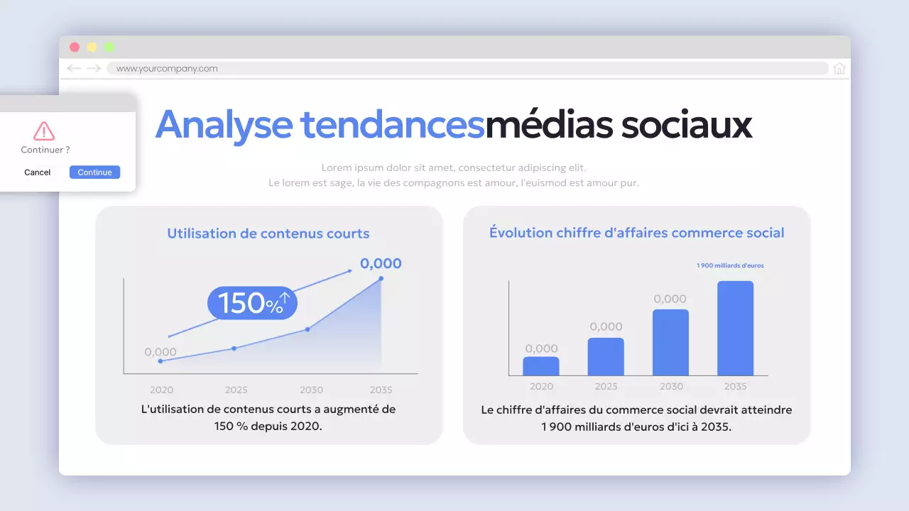 Fournir des informations sur le rapport "Blue Modern