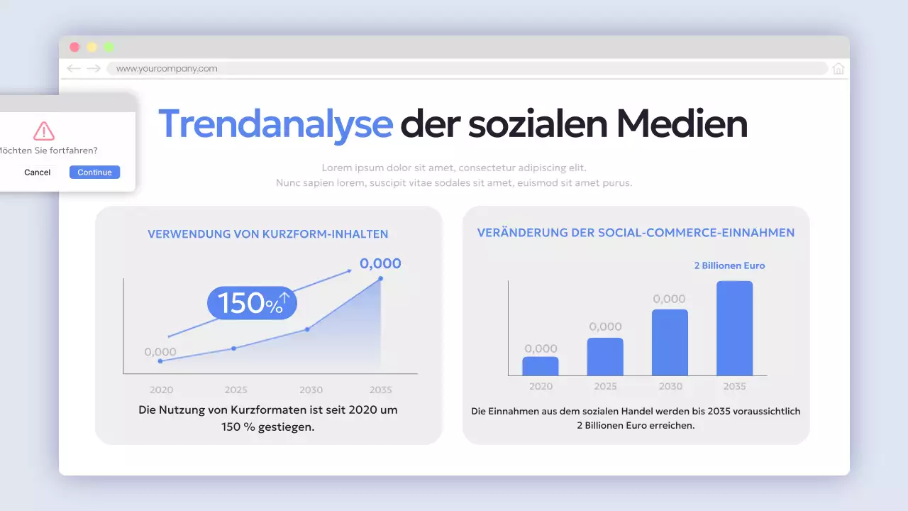 Bereitstellung blauer moderner Berichtsinformationen