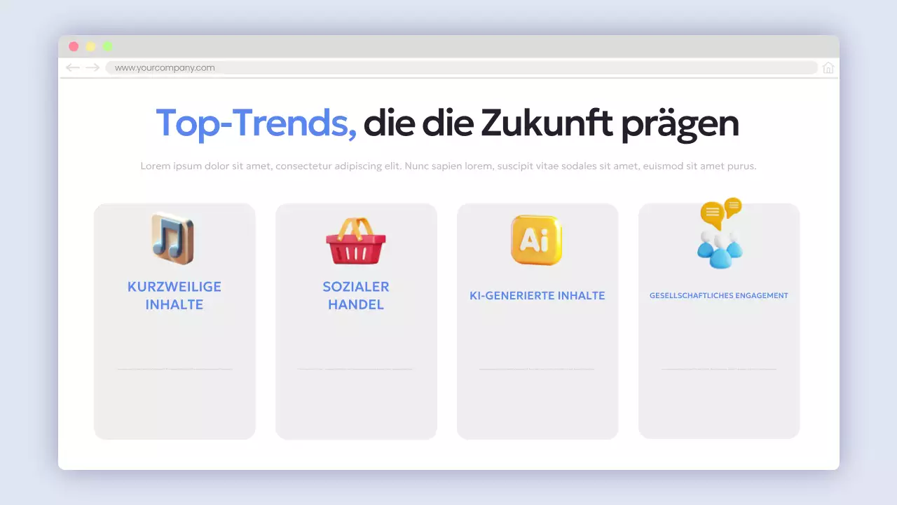 Bereitstellung blauer moderner Berichtsinformationen