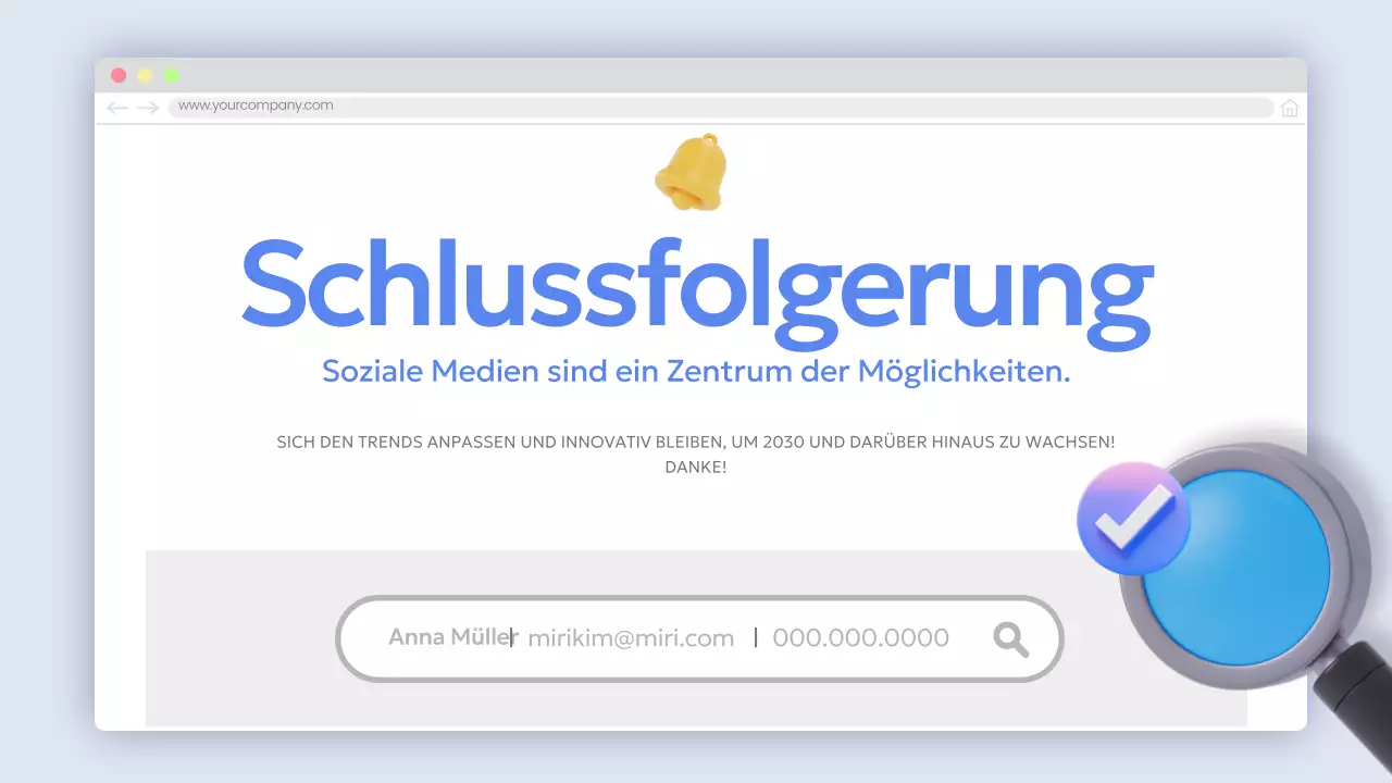 Bereitstellung blauer moderner Berichtsinformationen