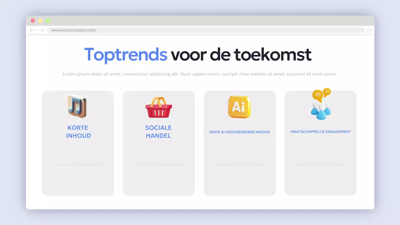 Informatie over blauw modern rapport leveren