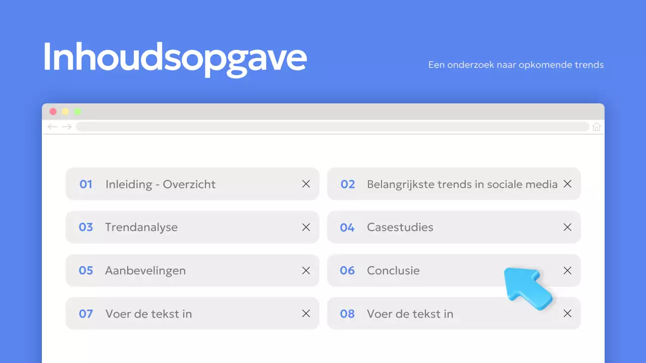 Informatie over blauw modern rapport leveren