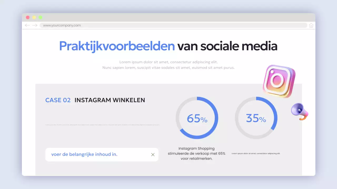 Informatie over blauw modern rapport leveren