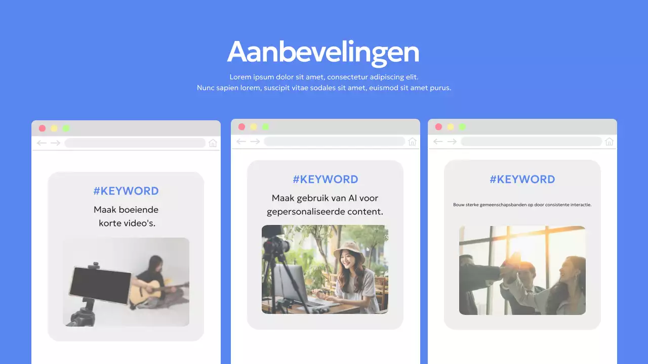 Informatie over blauw modern rapport leveren
