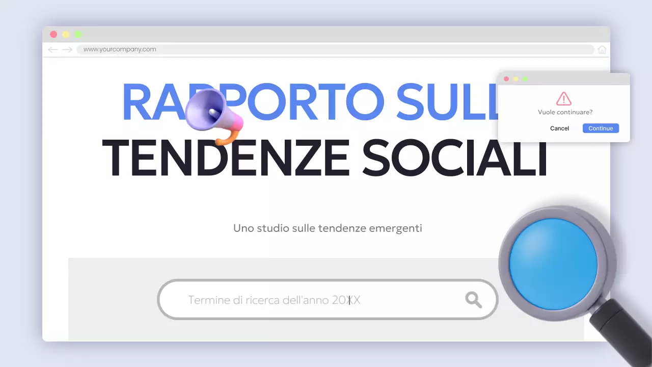 Fornire informazioni sul rapporto blu moderno