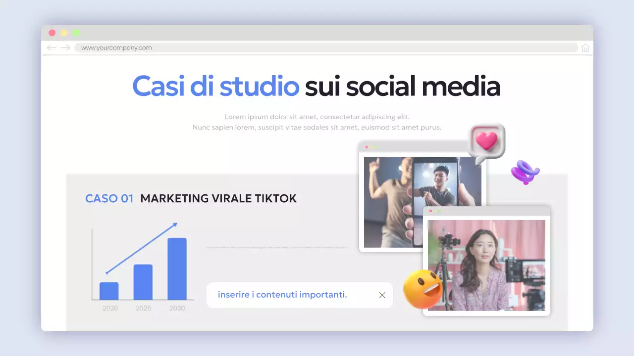 Fornire informazioni sul rapporto blu moderno