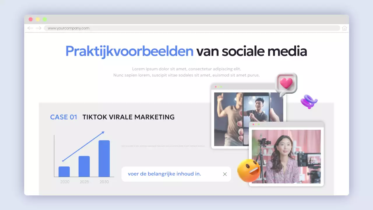 Informatie over blauw modern rapport leveren