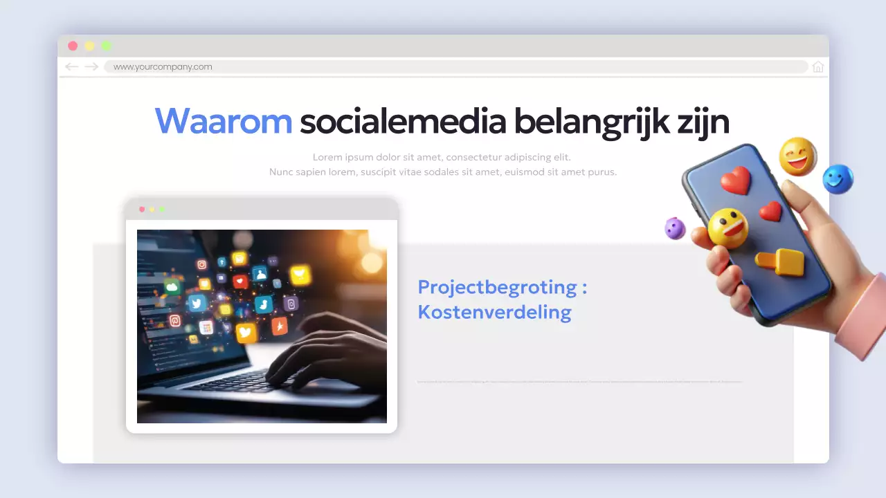 Informatie over blauw modern rapport leveren