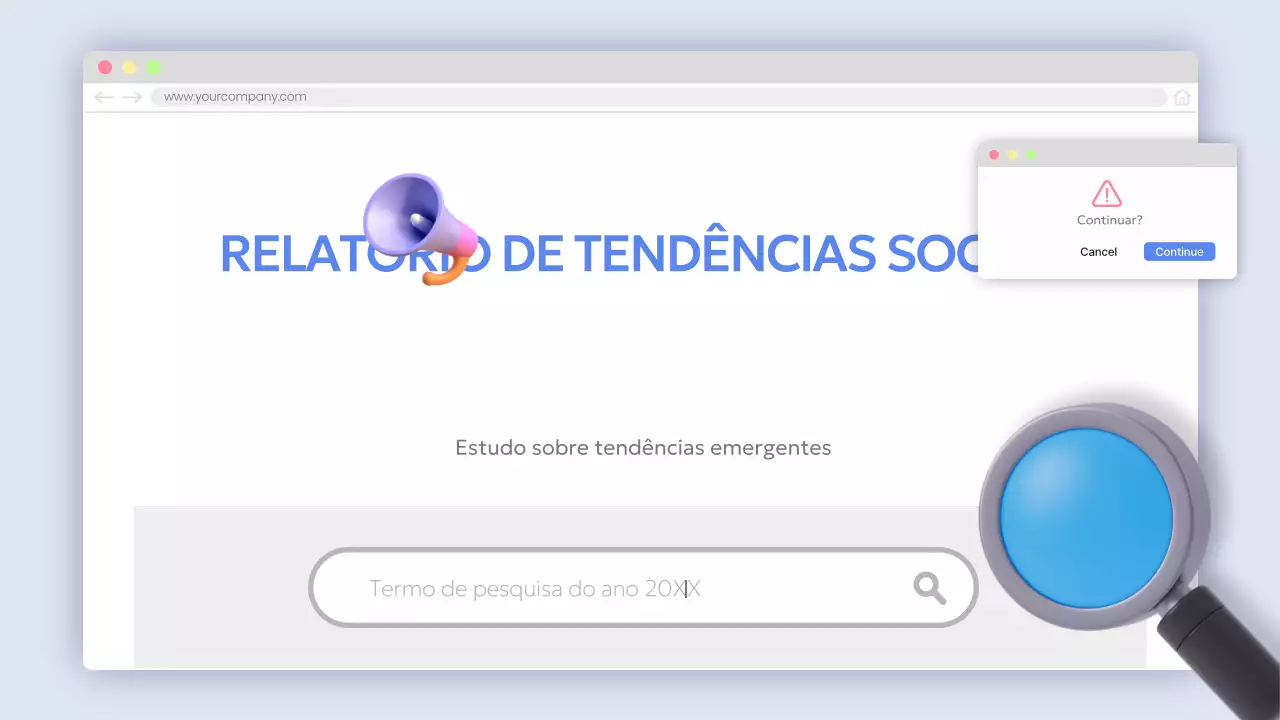 Fornecimento de informações sobre o relatório azul moderno