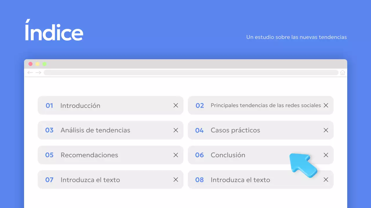 Información sobre el informe blue modern