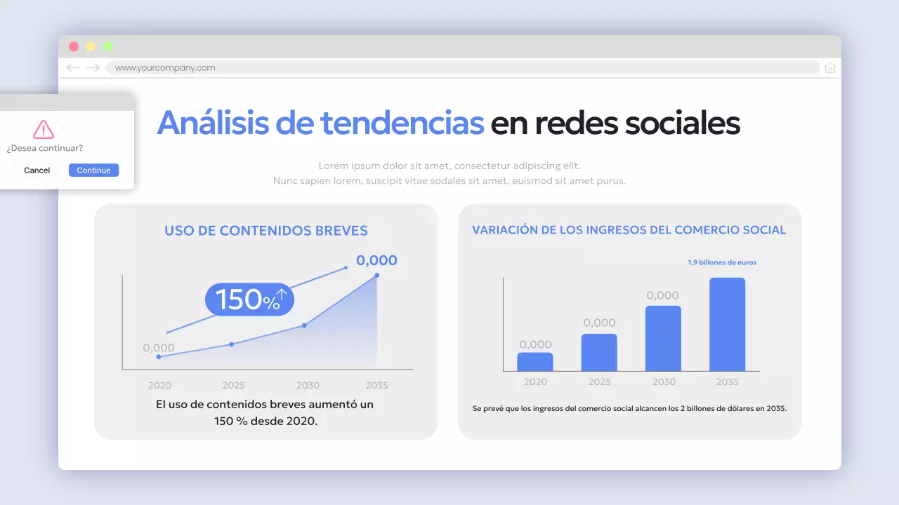 Información sobre el informe blue modern