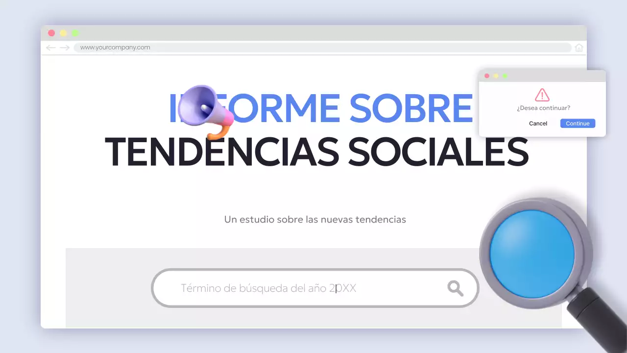 Información sobre el informe blue modern