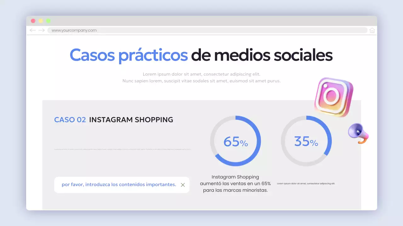 Información sobre el informe blue modern