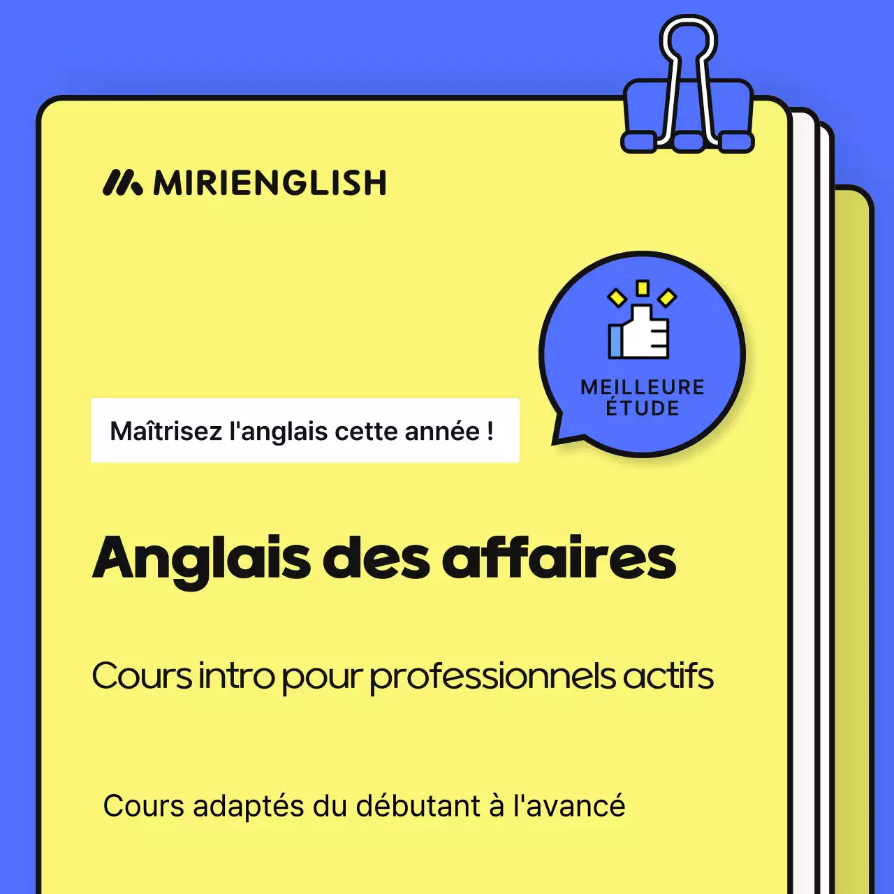 Publicité jaune pour l'éducation moderne