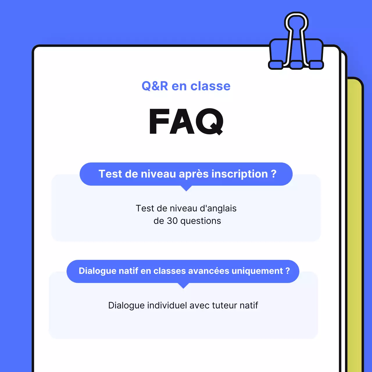 Publicité jaune pour l'éducation moderne