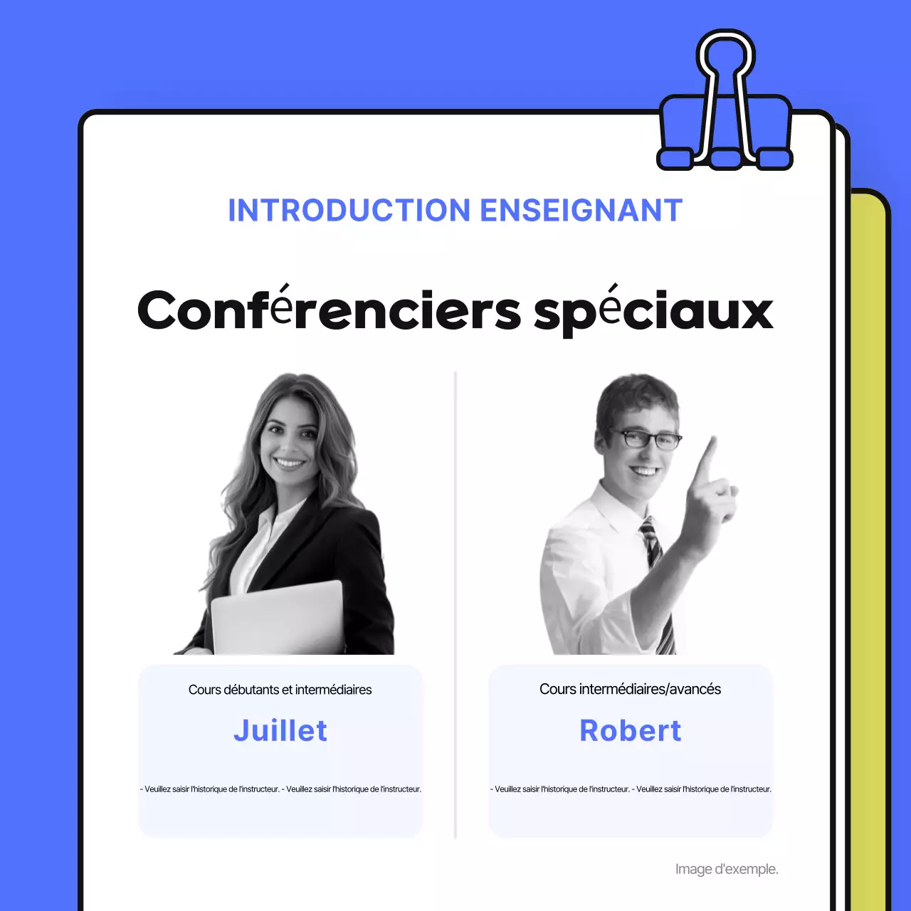 Publicité jaune pour l'éducation moderne