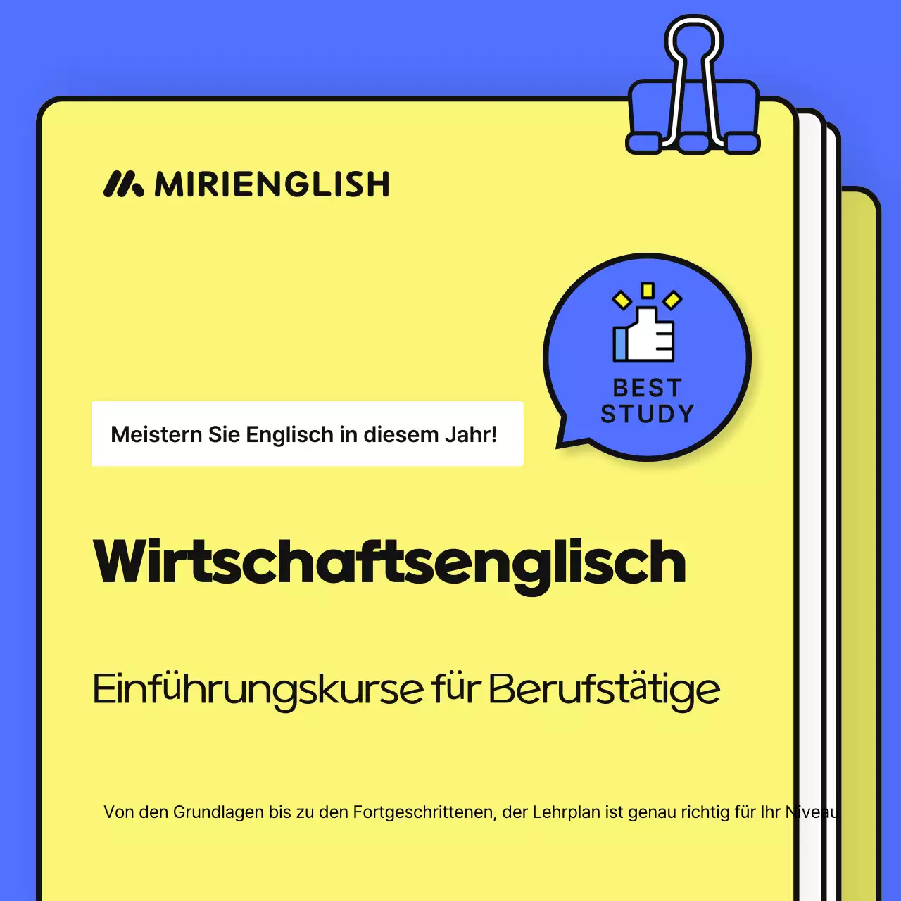 Gelbe Anzeige für moderne Bildung