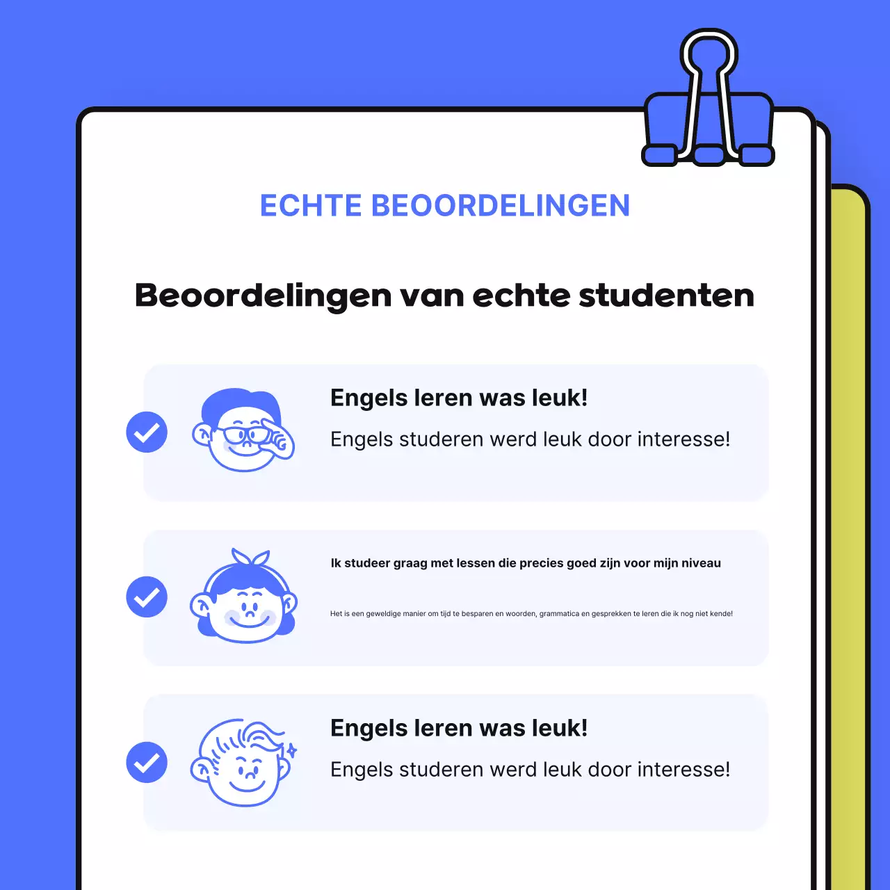 Geel Modern Onderwijs Advertentie