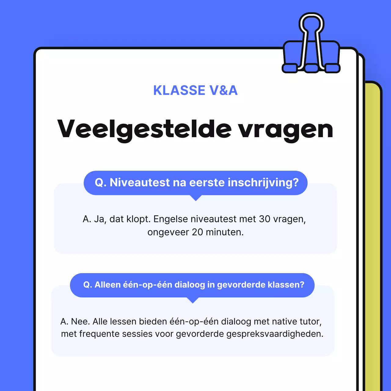 Geel Modern Onderwijs Advertentie