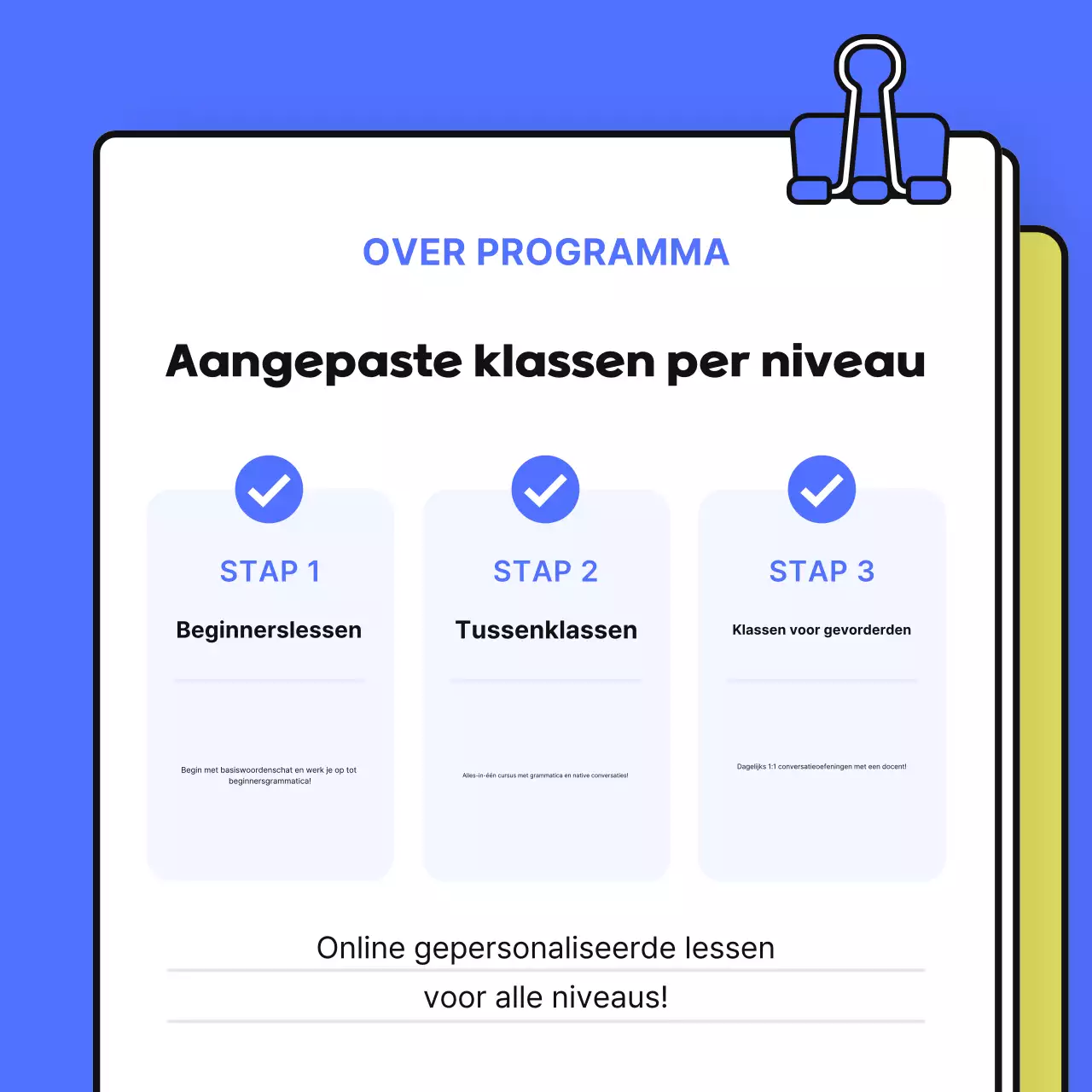 Geel Modern Onderwijs Advertentie