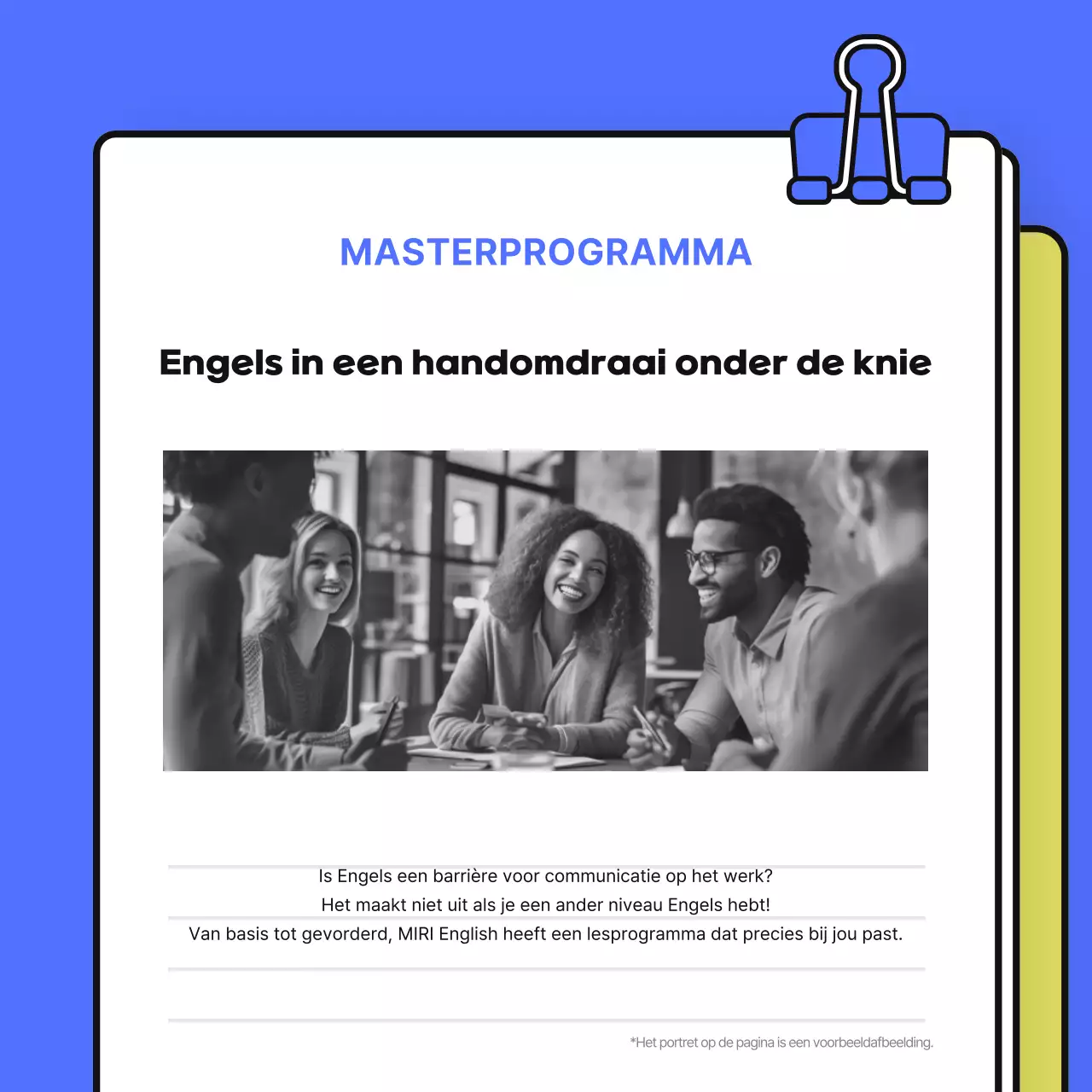 Geel Modern Onderwijs Advertentie
