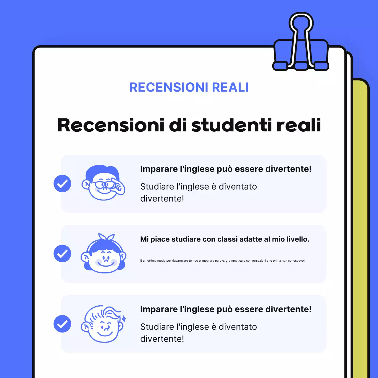 Annuncio giallo sull'istruzione moderna