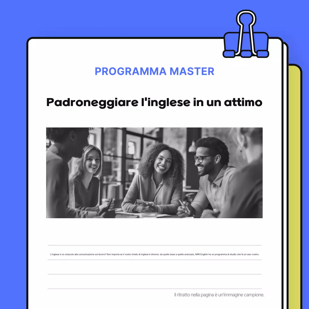 Annuncio giallo sull'istruzione moderna