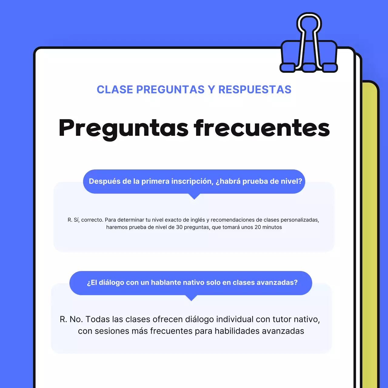 Anuncio amarillo de Educación Moderna