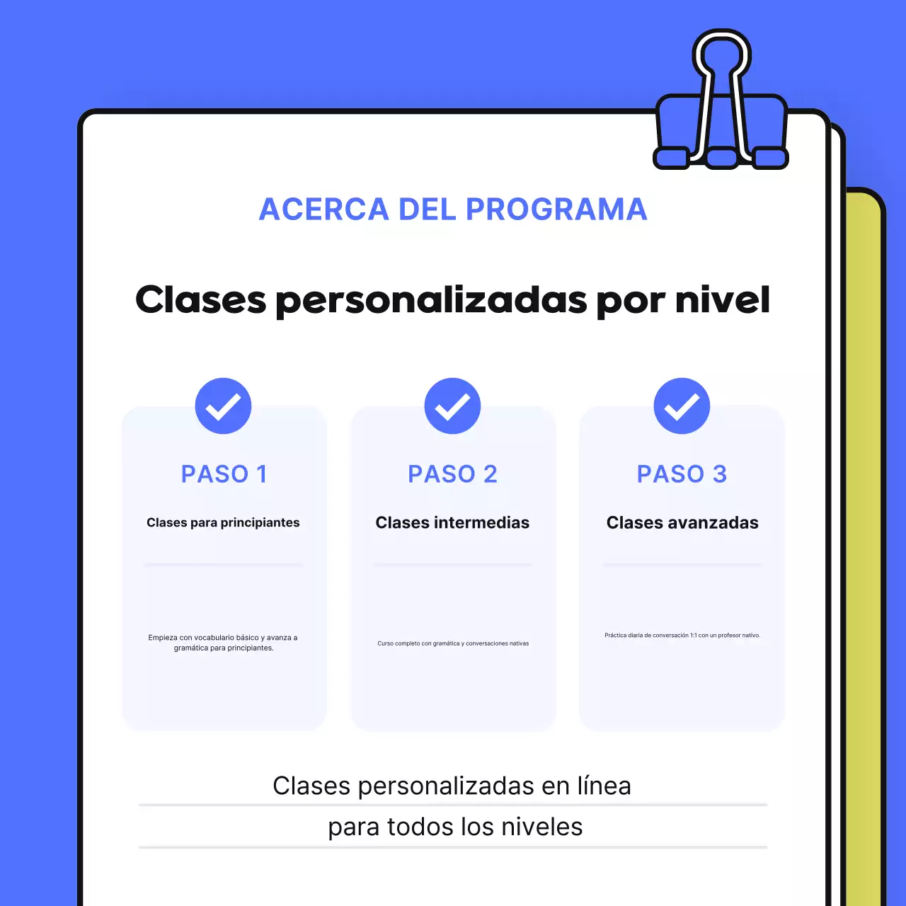 Anuncio amarillo de Educación Moderna