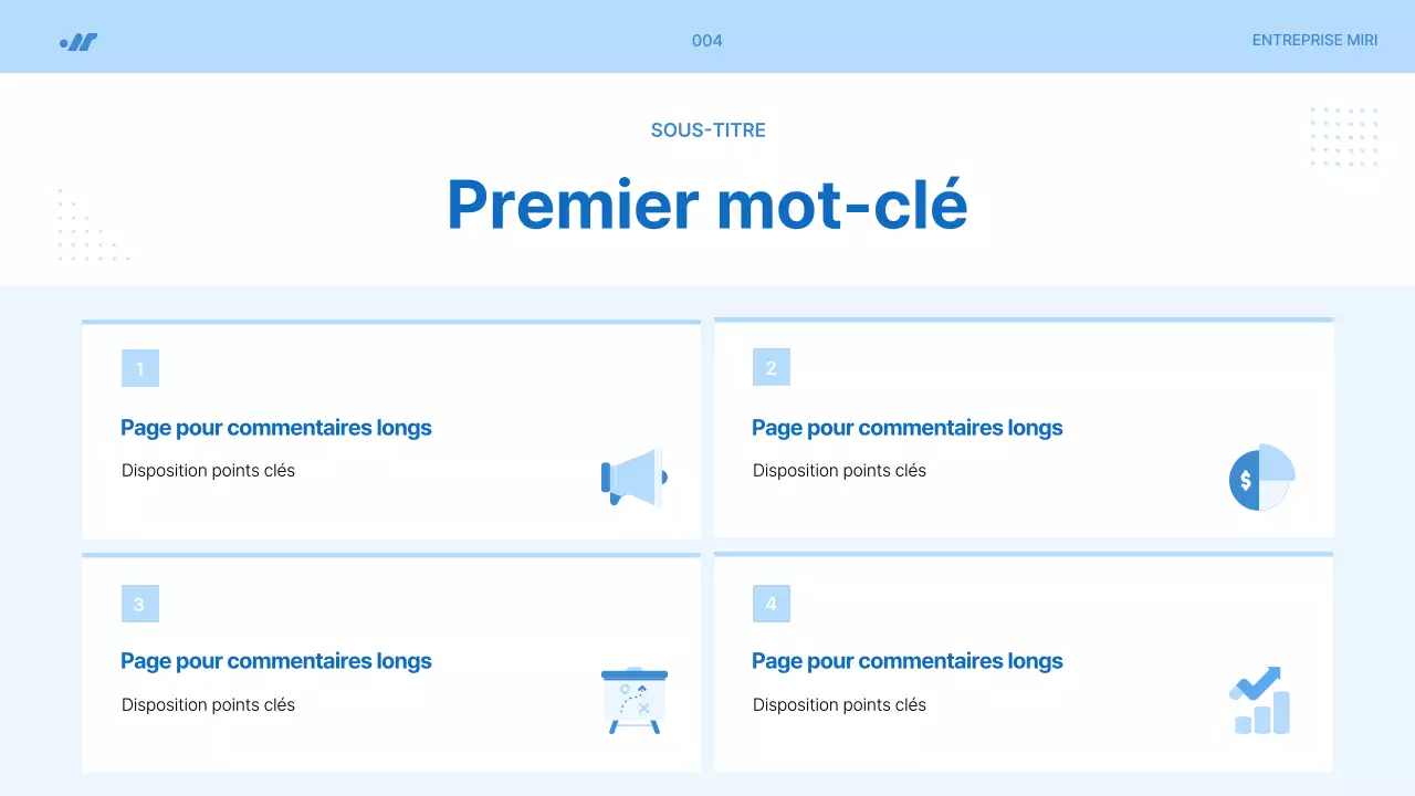 Proposition de projet simple en bleu clair