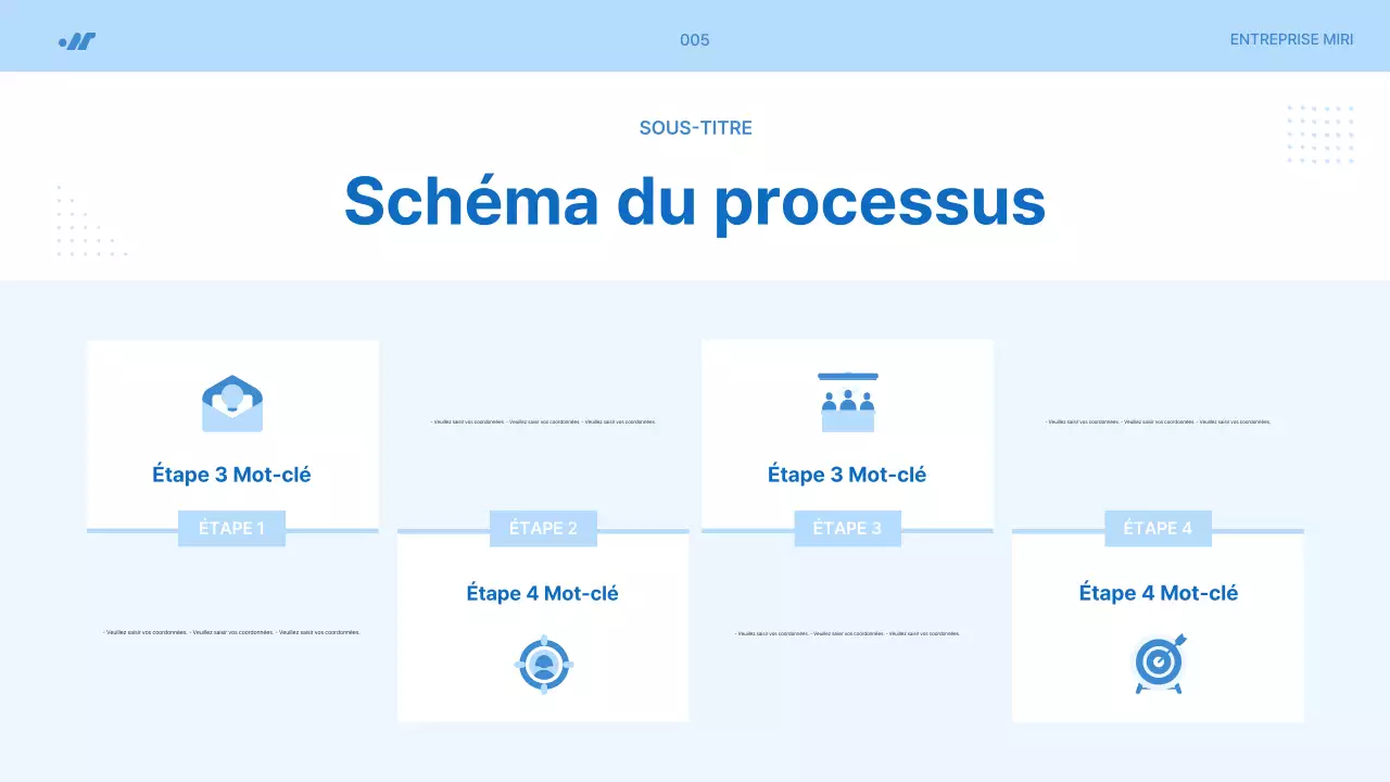 Proposition de projet simple en bleu clair