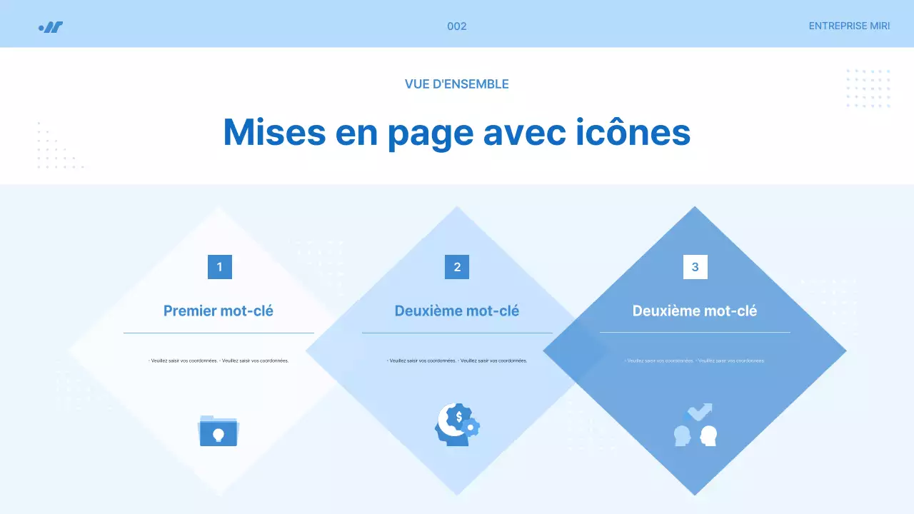 Proposition de projet simple en bleu clair