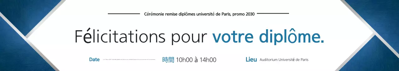 Promouvoir une célébration soignée de la remise des diplômes universitaires en bleu marine et en argent
