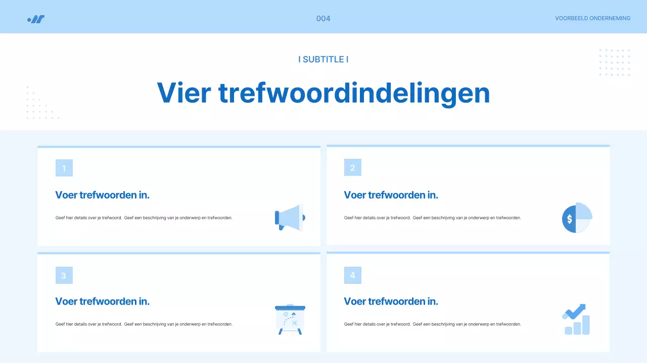 Eenvoudig projectvoorstel in lichtblauw