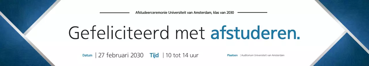 Promoot een nette afstudeerviering in marineblauw en zilver