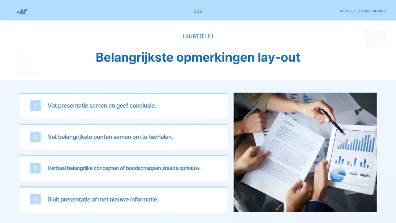 Eenvoudig projectvoorstel in lichtblauw