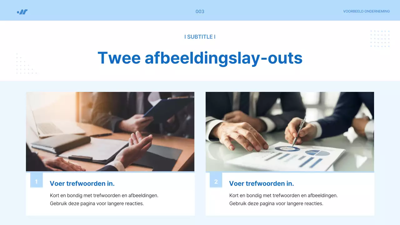 Eenvoudig projectvoorstel in lichtblauw