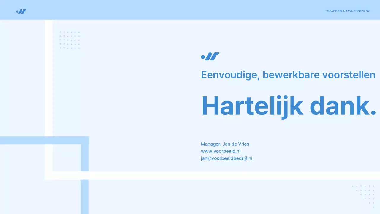 Eenvoudig projectvoorstel in lichtblauw