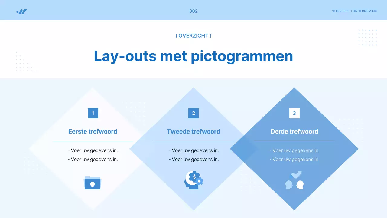 Eenvoudig projectvoorstel in lichtblauw