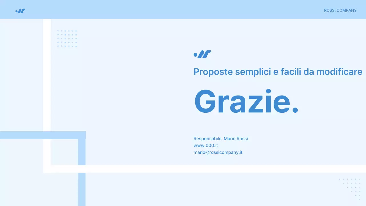 Proposta di progetto semplice in azzurro